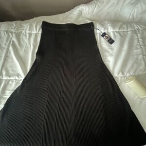 Rachel Black A-Line Ribbed Skirt